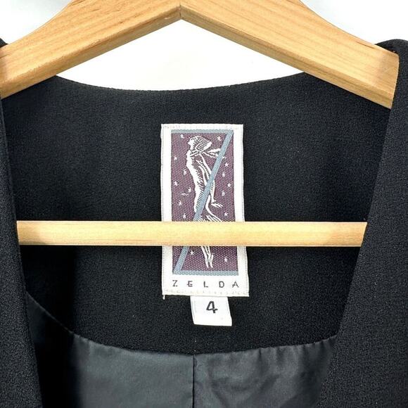 Zelda Vintage Peplum Blazer Jacket Sz 4 - Picture 3 of 5